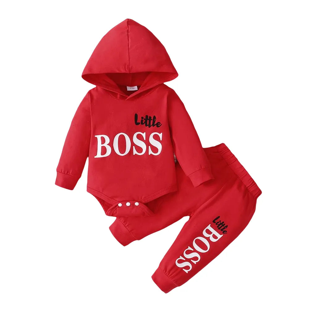 Newborn Baby Boy 2PCS Hoodie Jumpsuit