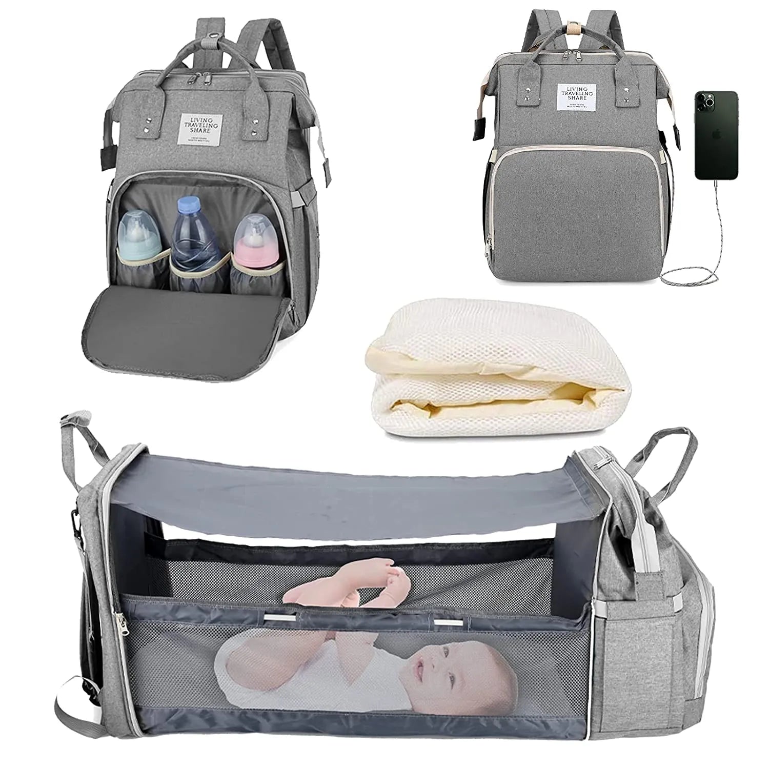 Portable Baby Nappy Changing Bag