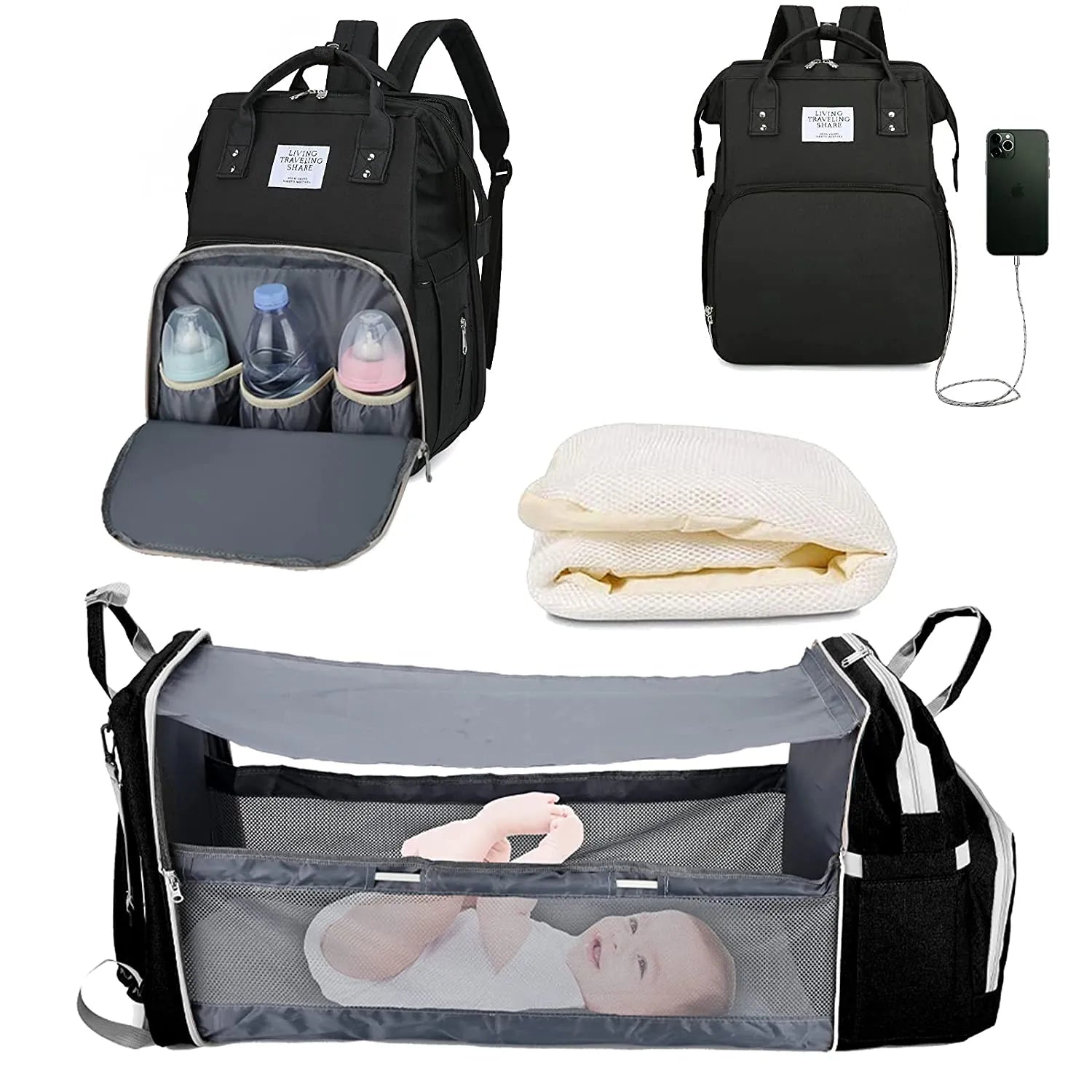 Portable Baby Nappy Changing Bag