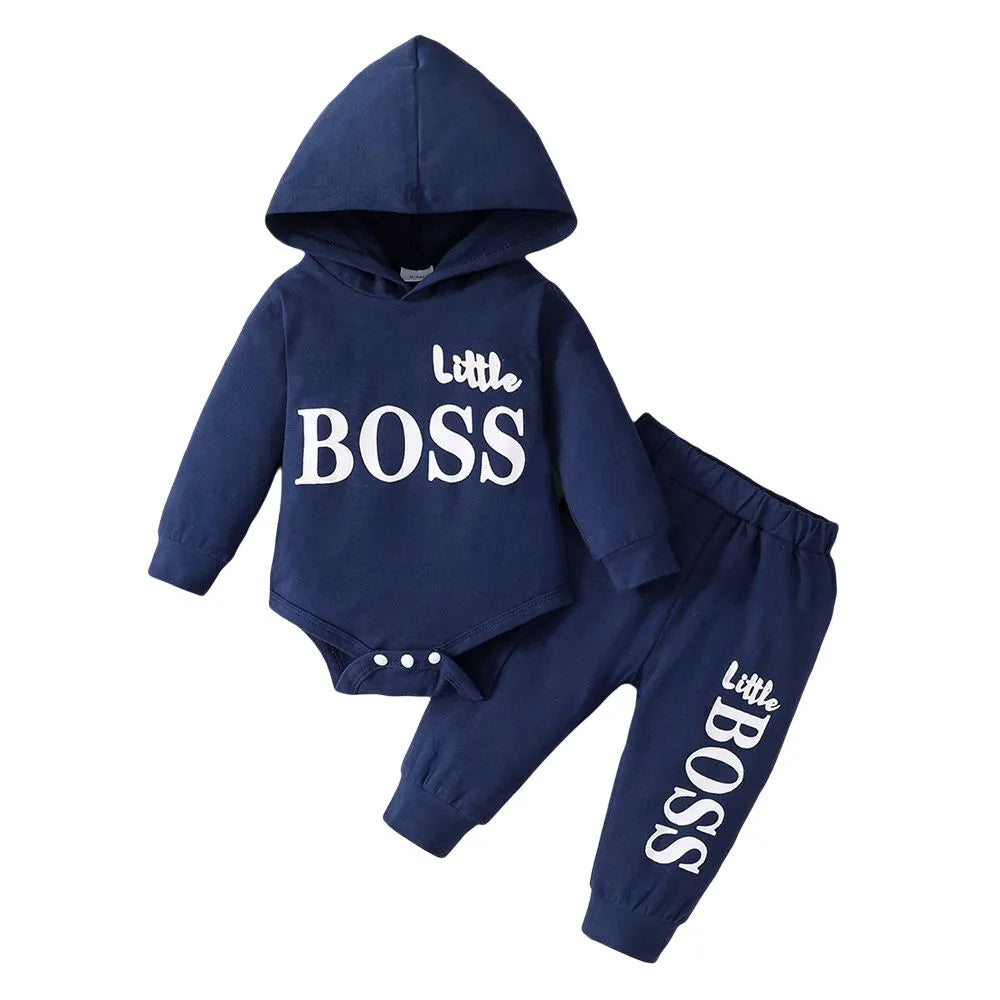 Newborn Baby Boy 2PCS Hoodie Jumpsuit